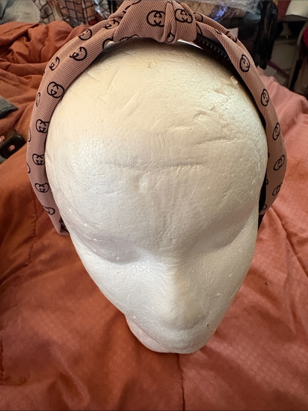 Pink Patterned Knot Headband